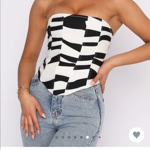 NWT White Fox Boutique Zebra Bustier